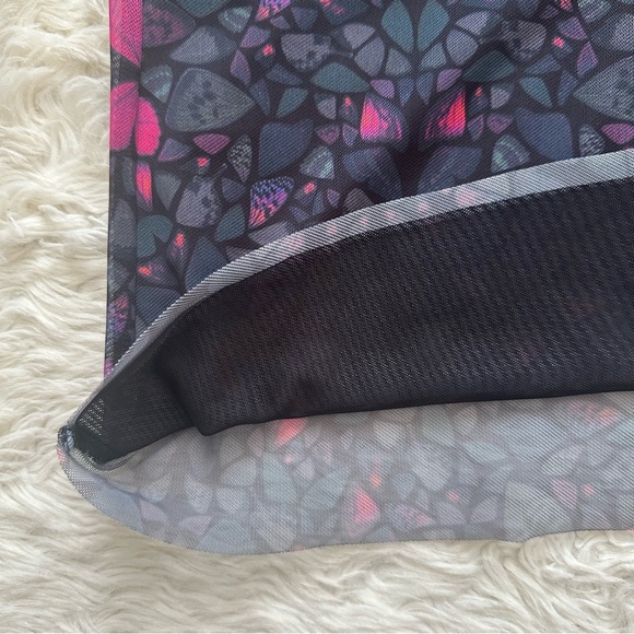 Ted Baker Top Kamill Printed Mesh Long Sleeve Butterfly Kaleidoscope Sz 8 - Picture 6 of 12